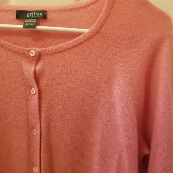 Cashmere Cardigan Pink Women's XL EUC - Picture 5 of 5